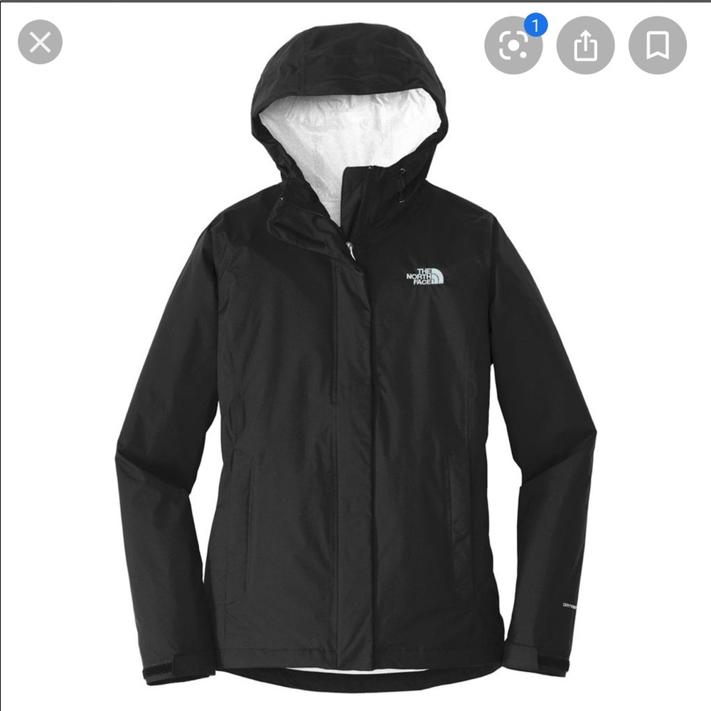 North face black dry vent rain coat